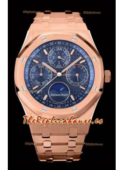 Audemars Piguet Royal Oak Calendario Perpetuo Replica Suizo Acero 904L Caja en Oro Rosado