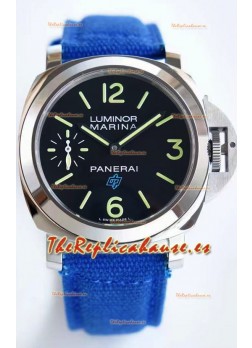 Panerai Marina PAM00777 Logo Acciaio Dial Negro en Calidad Espejo - Acero 904L Correa de Lona